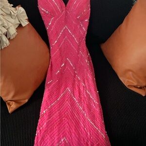 Scala Fuchsia Sequin Dress